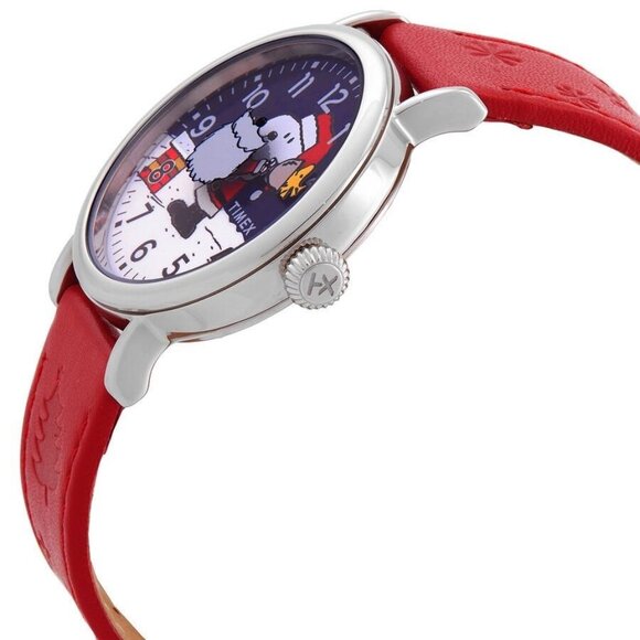 NWT Authentic Timex Peanuts Snoopy Santa Quartz Watch - Picture 2 of 3